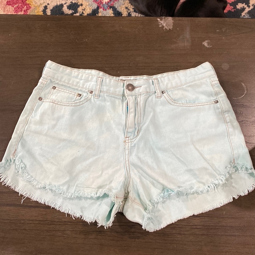 Free people denim shorts size 31 cotton candy blue